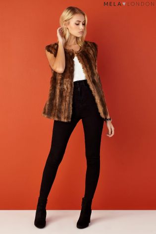 Mela Loves London Faux Fur Gilet